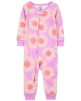 Toddler 1-Piece Daisy 100% Snug Fit Cotton Footless PJs