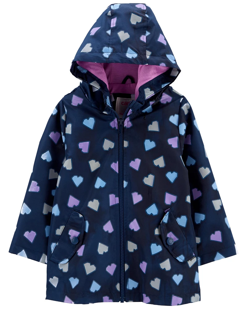 Baby Heart Color-Changing Rain Jacket