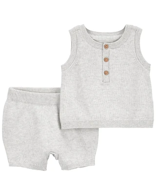 Baby 2-Piece Sweater Tank & Short Set