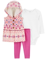 Baby 3-Piece Fair Isle Little Vest Set