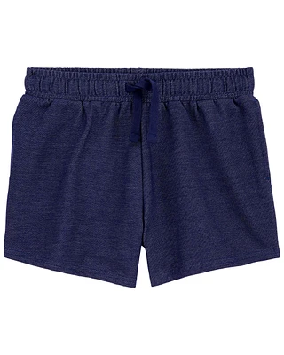 Kid Knit Denim Pull-On French Terry Shorts