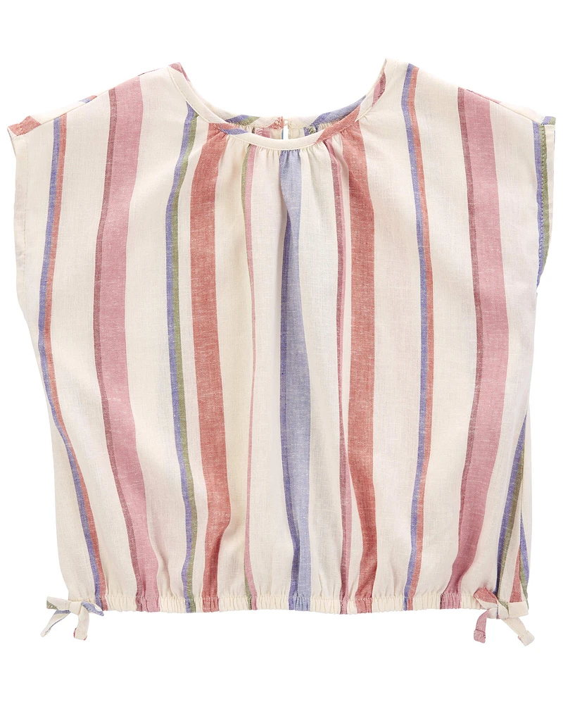 Kid Striped LENZING™ ECOVERO™ Linen Top