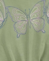 Kid Butterfly Tie-Front Jersey Tee