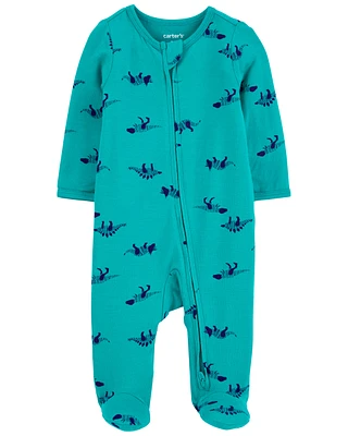 Baby Dinosaur 2-Way Zip LENZING™ ECOVERO™ Sleep & Play Pajamas