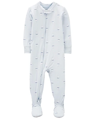 Baby 1-Piece Sailboat PurelySoft Footie Pajamas