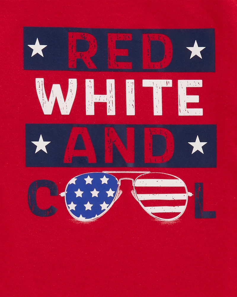 Red, White And Cool Graphic Tee