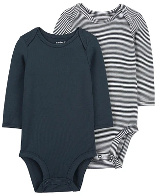 Baby 2-Pack PurelySoft Long-Sleeve Bodysuits