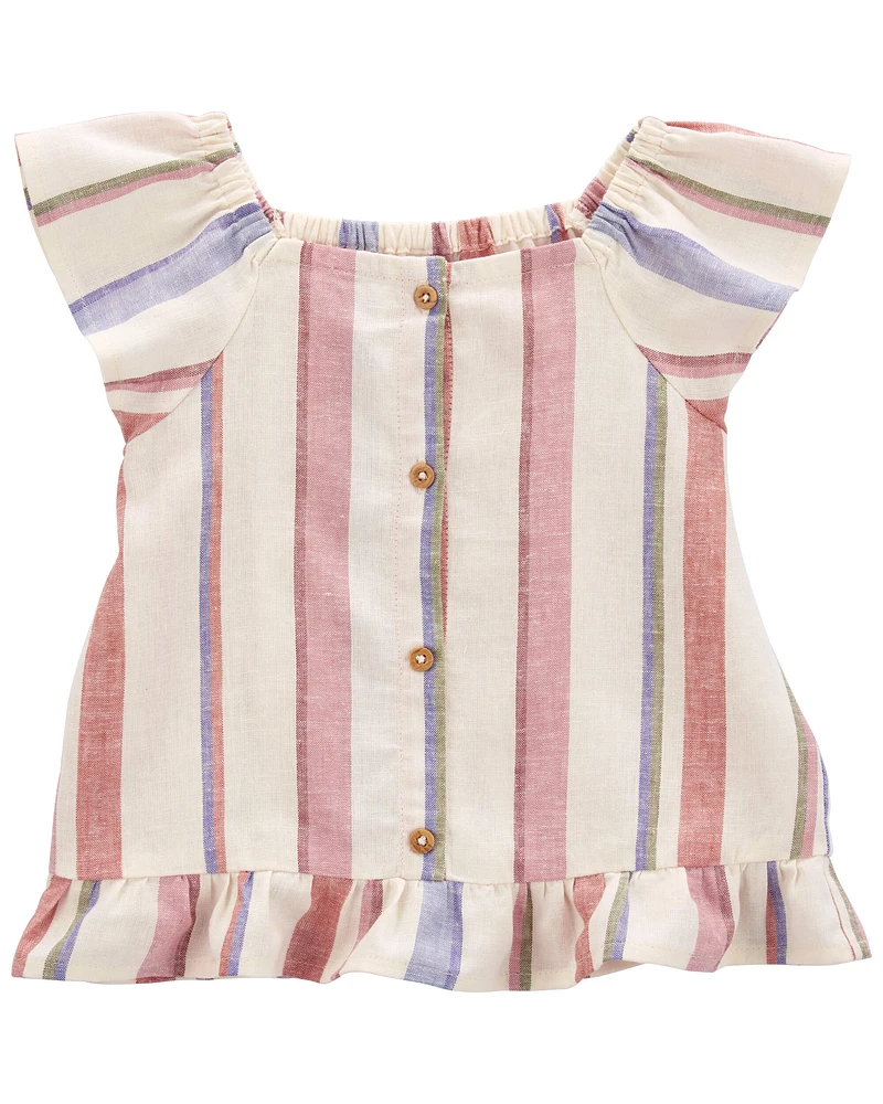 Baby Striped LENZING™ ECOVERO™ Linen Top