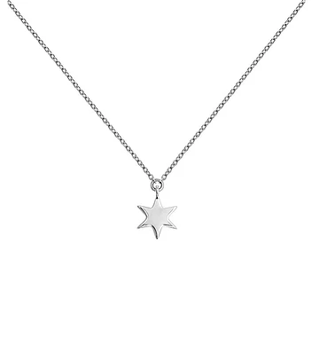 Collar estrella oro blanco 9 kt