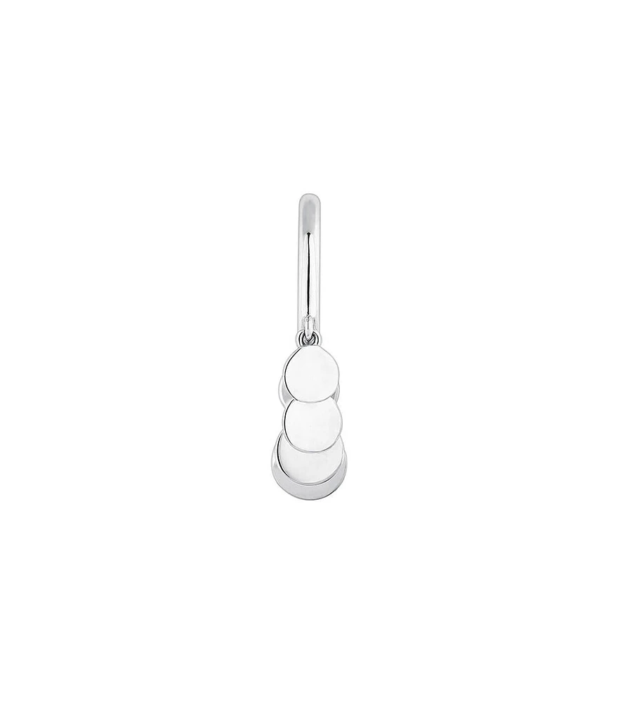 Piercing aro esferas grande oro blanco 9 kt