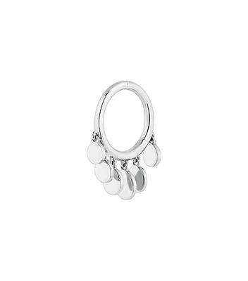 Piercing aro esferas grande oro blanco 9 kt