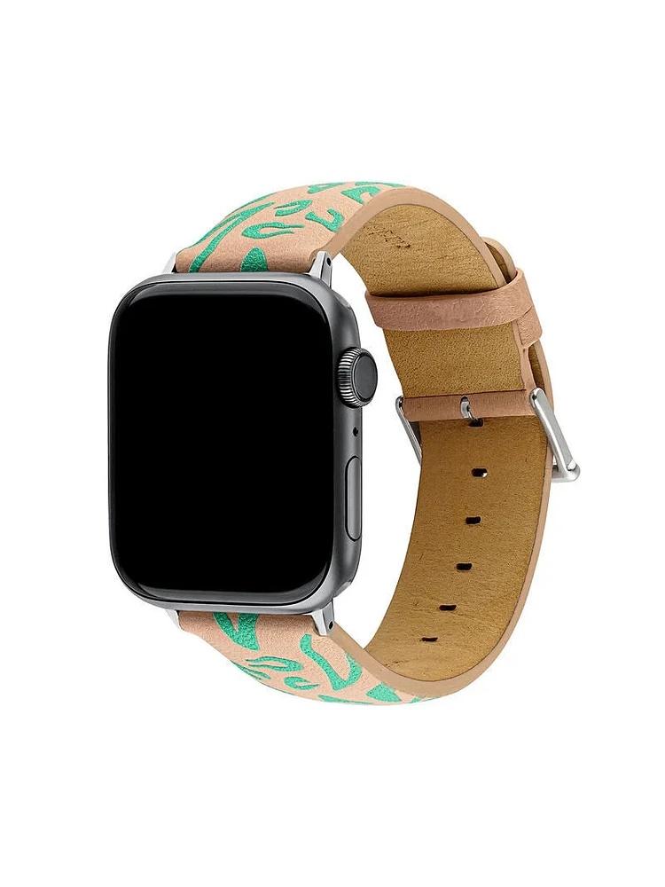 Correa Apple Watch cuero animal print