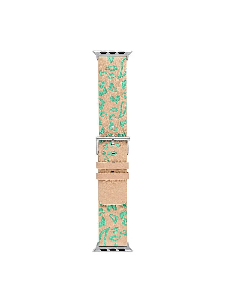 Correa Apple Watch cuero animal print