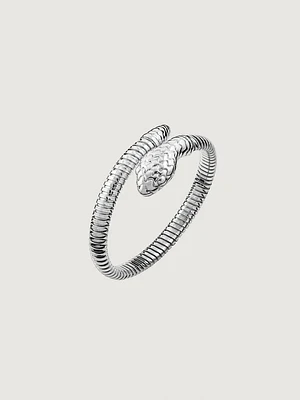 Pulsera serpiente tubogas plata