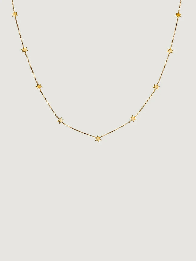 Collar estrellas oro 9 kt