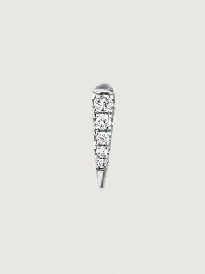 Piercing pincho diamante 0,05 ct oro blanco 9 kt