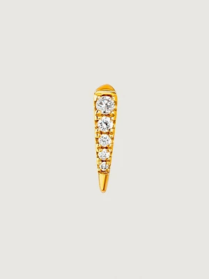 Piercing pincho diamante 0,05 ct oro 9 kt