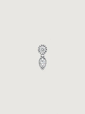 Piercing colgante gota diamante 0,020 ct oro blanco 9 kt