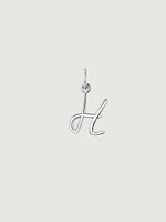 Charm letra H plata 