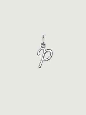 Charm letra P plata 