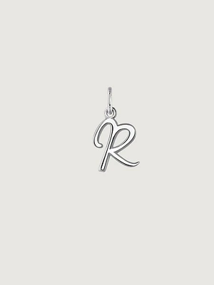 Charm letra R plata 