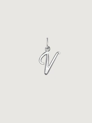 Charm letra V plata 