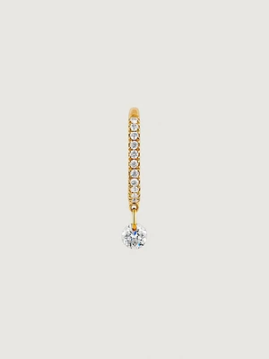 Pendiente aro diamantes 0,124 ct oro