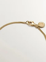 Pulsera de plata 925 bañada en oro amarillo de 18K con jade rojo