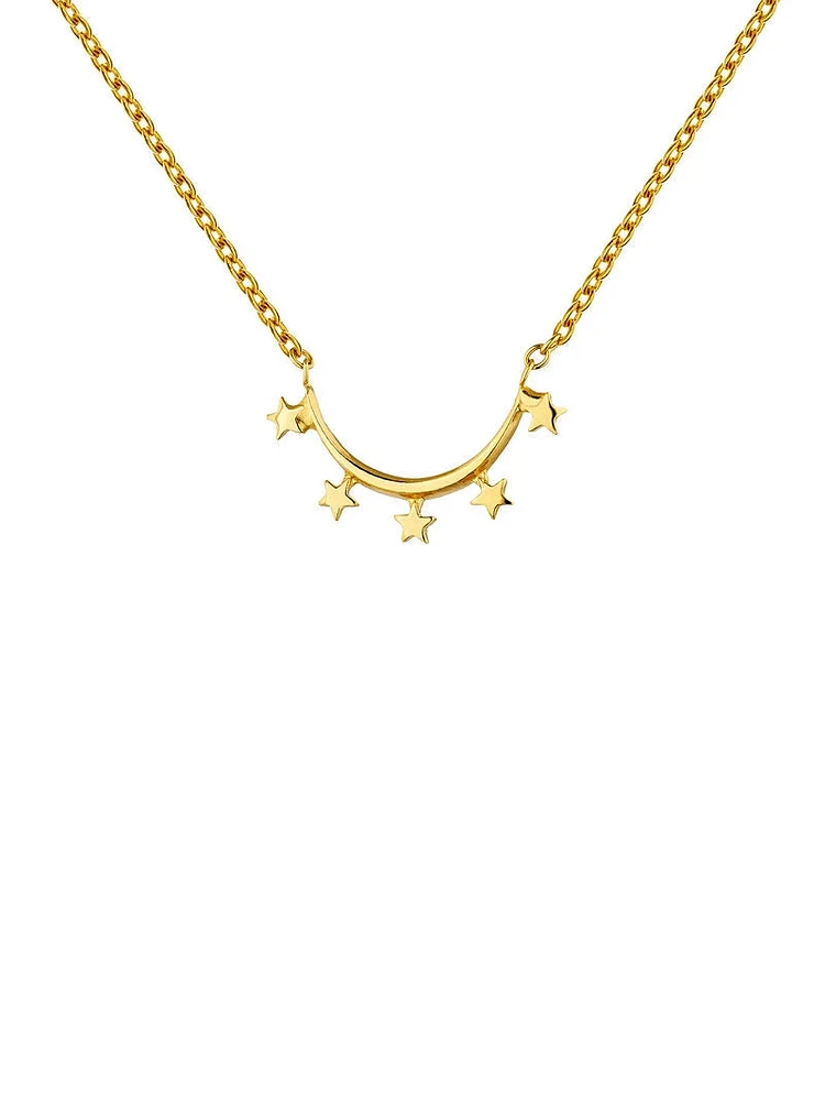 Collar arco estrellas plata recubierta oro