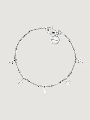 Pulsera multi cruces plata