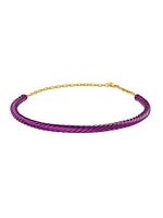 Chocker morado de plata recubierta de oro