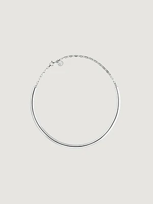 Chocker liso de plata