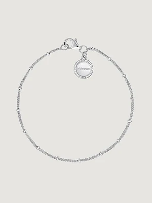 Pulsera cadena bolas plata