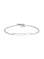 Pulsera esclava de plata con corazón interior