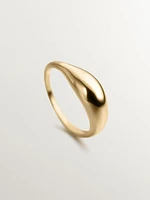 Anillo abombado de plata bañada en oro amarillo 18kt - 11