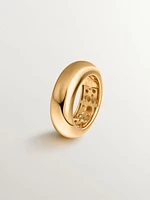 Anillo grueso de plata 925 bañada en oro amarillo de 18K - 9