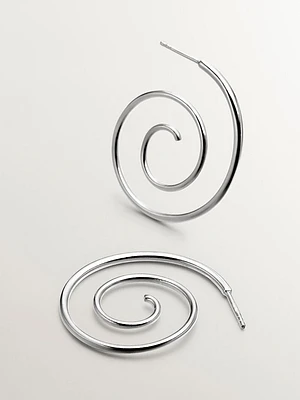 Pendientes en espiral de plata 925