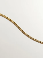 Pulsera tobillera de eslabones de plata 925 bañada en oro amarillo de 18K