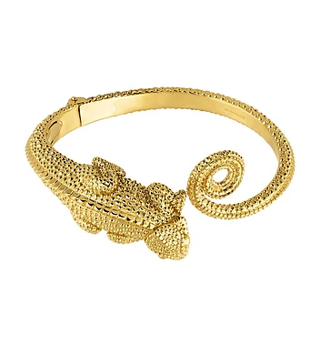 Pulsera camaleón plata recubierta oro