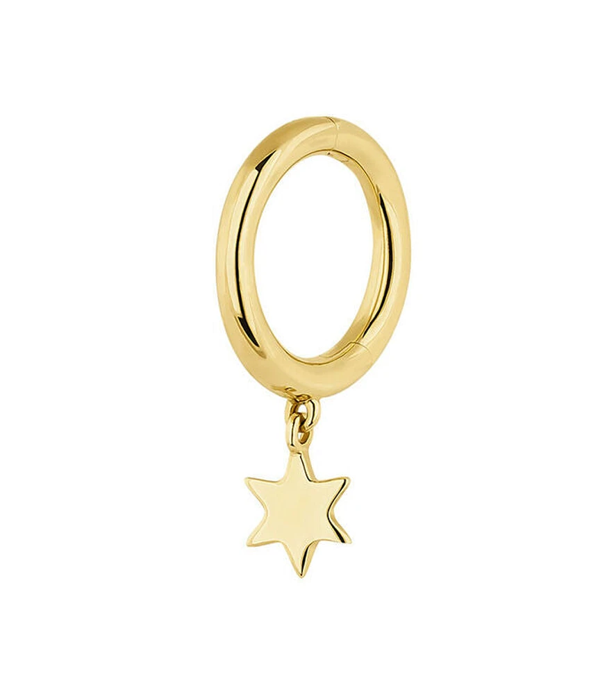 Piercing aro estrella oro 9 kt