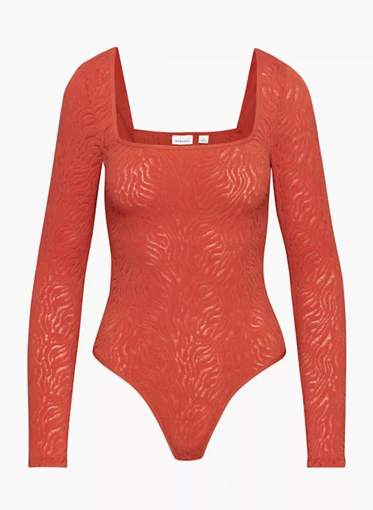 Bailey Long Sleeve Bodysuit - Red, Fashion Nova, Basic Tops & Bodysuits