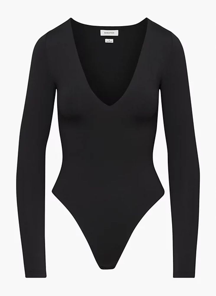 Sexy Taupe Bodysuit - Deep V Bodysuit - Taupe Bodysuit
