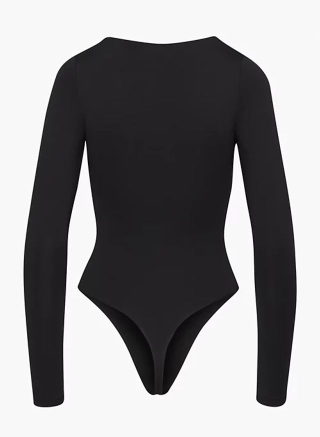 FAROOT Women Black Long Sleeve Stretch Bodysuit Ladies Blouse Body