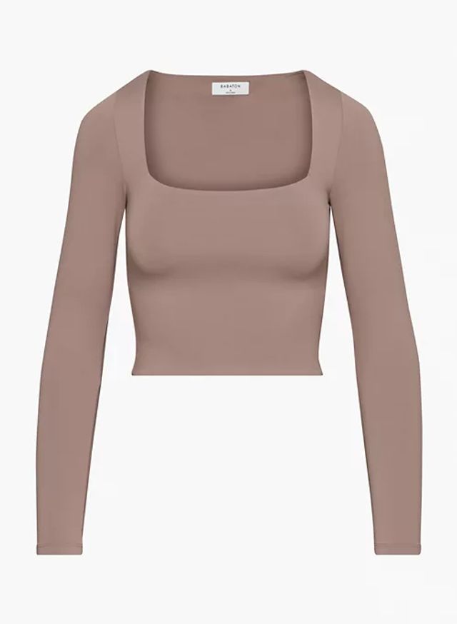 Contour Squareneck Shortsleeve T Shirt turner taupe｜TikTok Search