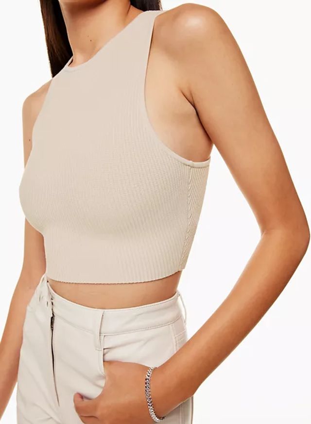 sculpt knit racer cropped tank