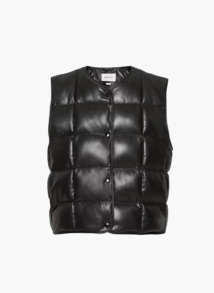 TnAction Women's The Pillow Puff Vest in Black Size 2XS