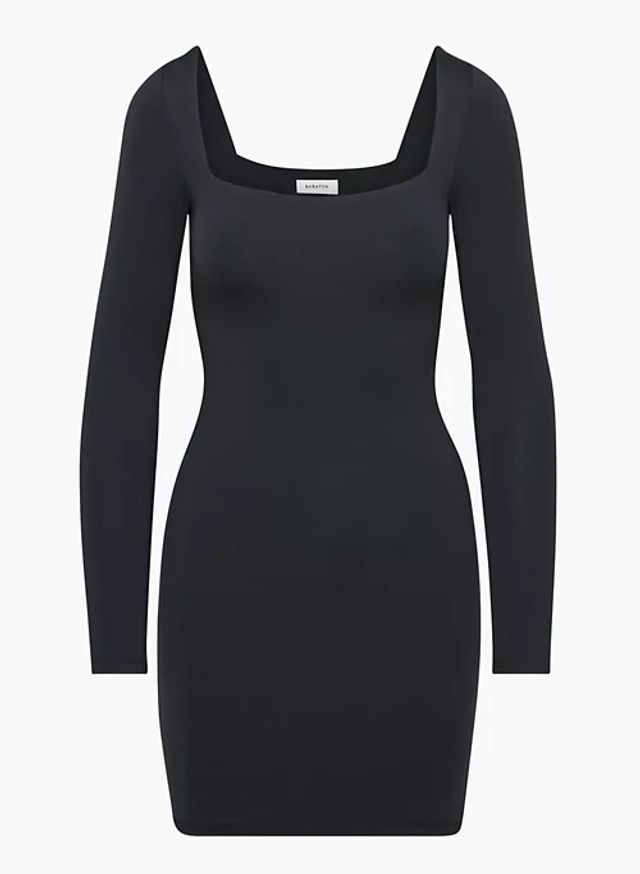 Aritzia, Dresses, Contour Squareneck Midi Dress By Babaton Xs Elegant  Charcoal Slim Fit
