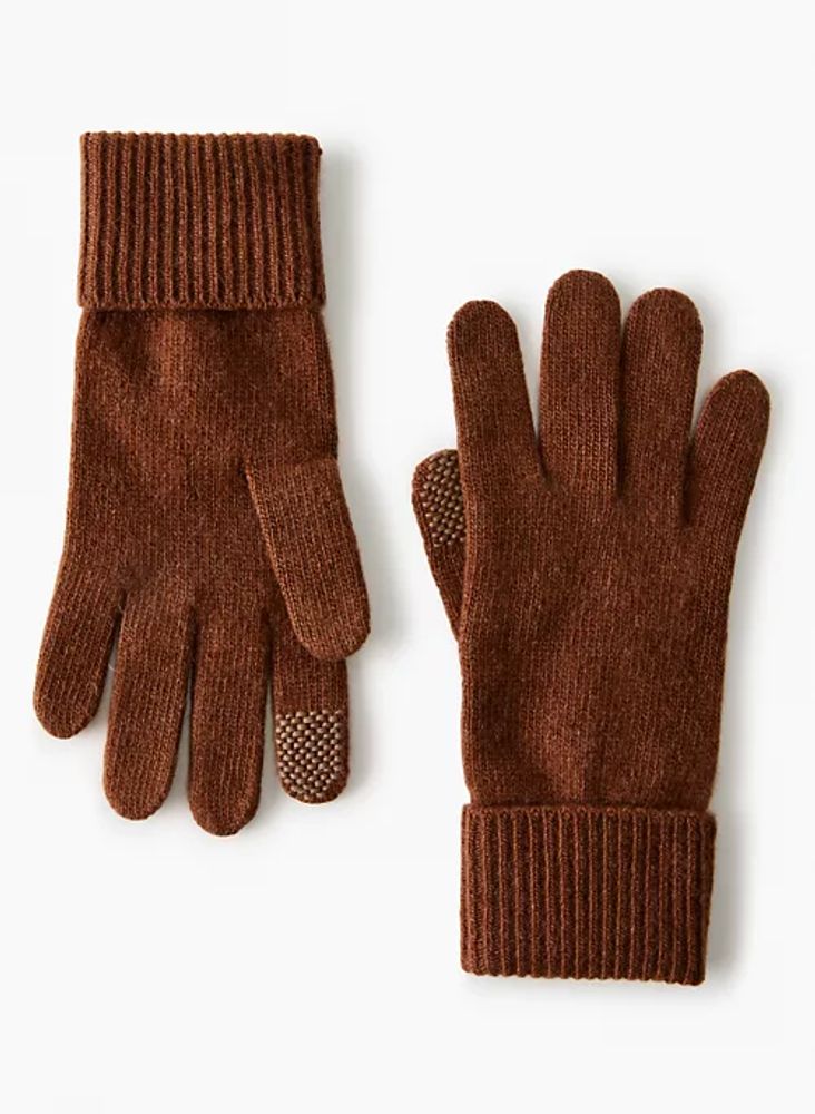 Cuffed Tech Cashmere Gloves