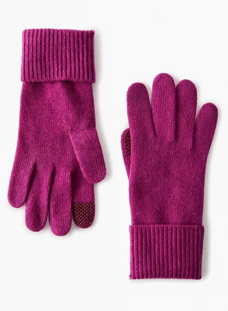 cuffed tech cashmere gloves