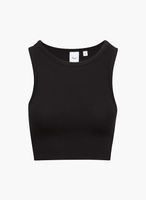 ribbed cropped racer tank